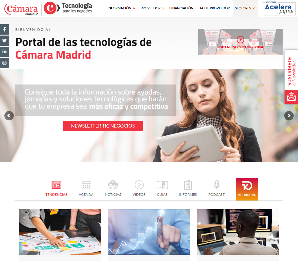 Portal TIC Negocios Madrid: 3 años impulsando la transformación digital de las empresas