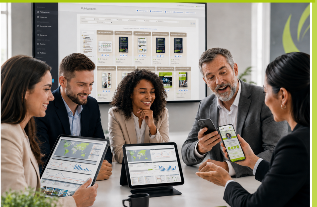 Servicios de gestión de la id digital, el networking y la rotación de personal para marcas con equipos comerciales