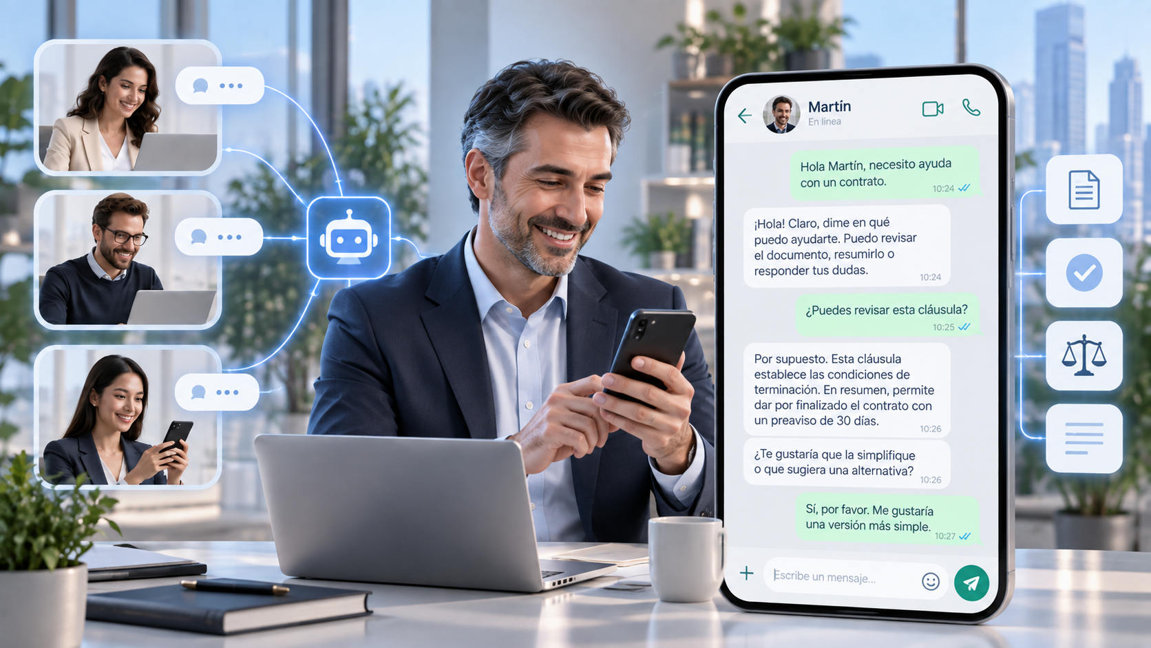 Absia Legaltech presenta Martín, un agente de IA para automatizar la atención al cliente