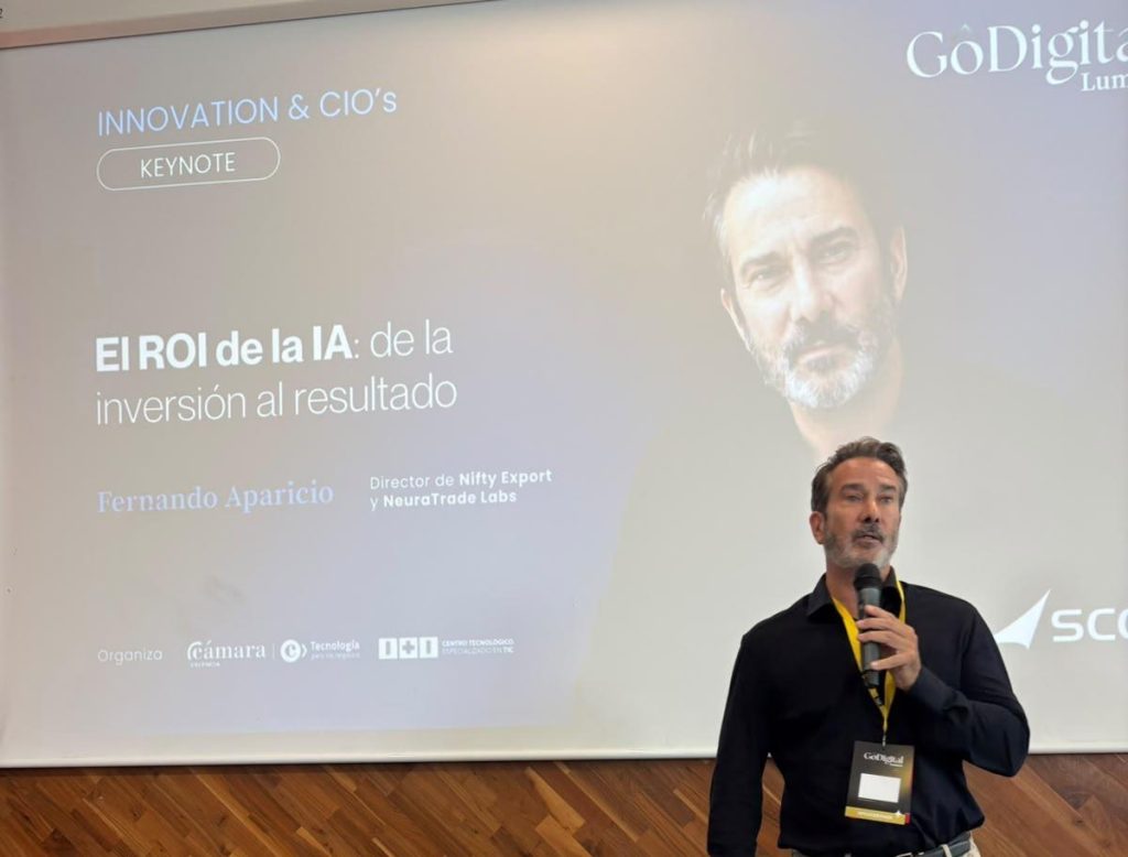 Fernando Aparicio de Neuratrade Labs durante su intervención en GoDigital 2026
